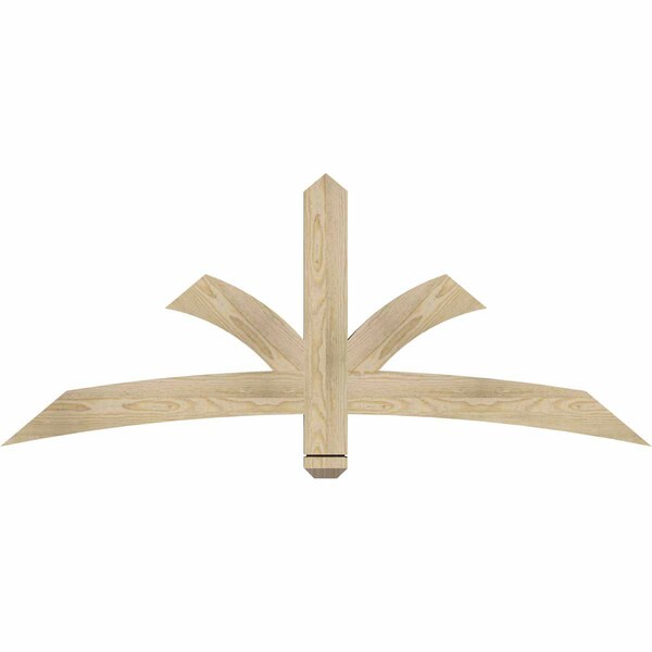 Ekena Millwork Davenport Rough Sawn Timber Gable Bracket, Douglas Fir, 60"W x 25"H x 2"D x 4"F, 10/12 Pitch GBW060X25X0204DAV00RDF - main